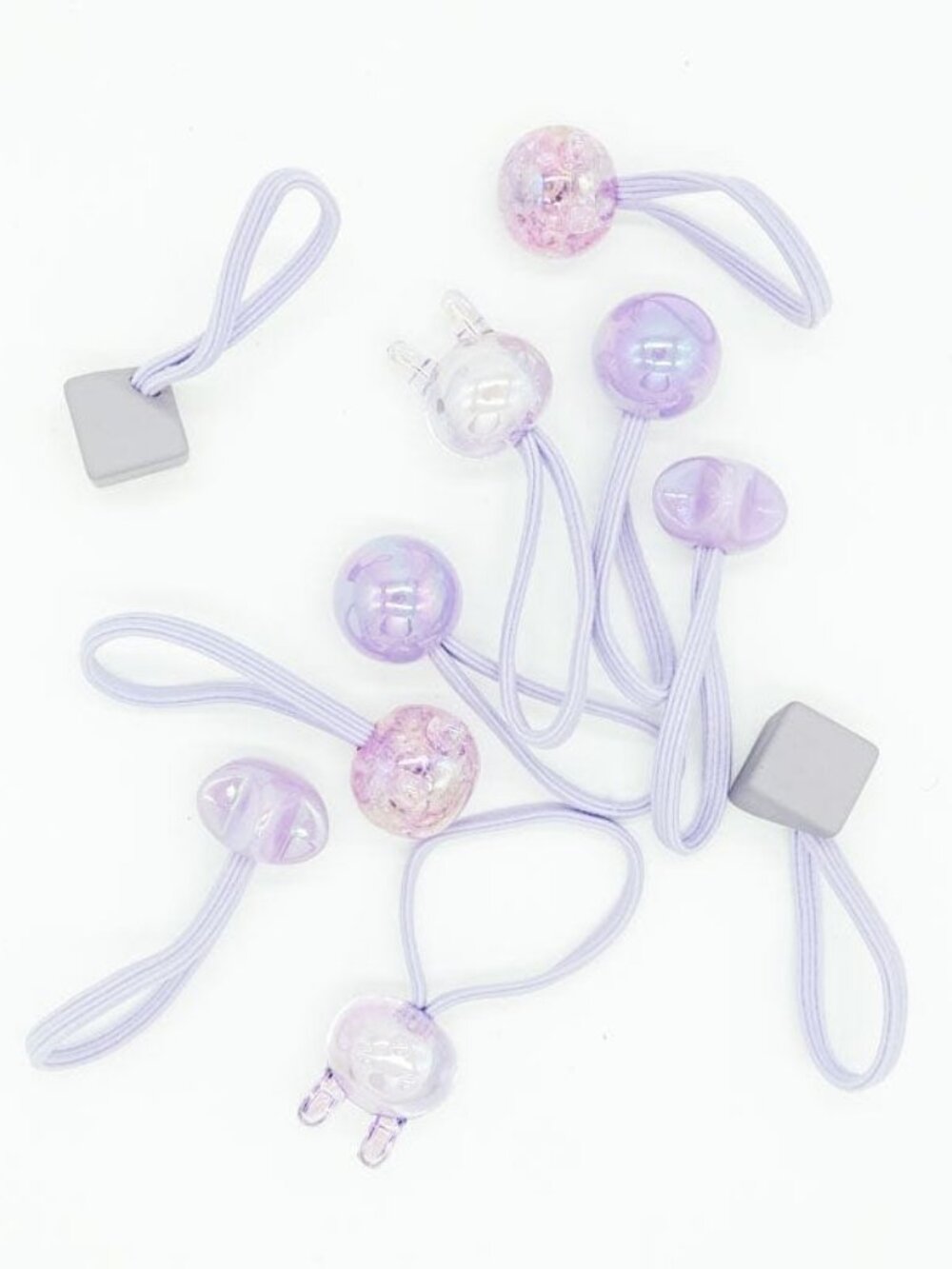 Hair Elastic 10Pc Box Set - Purple